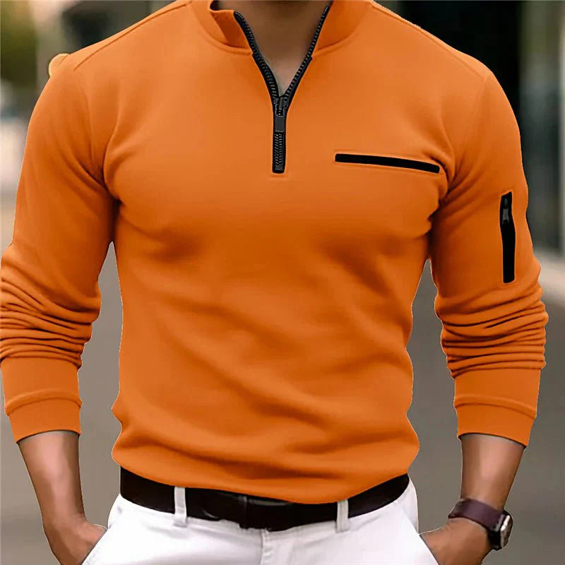 Tom Men's quarter-zip polo shirt
