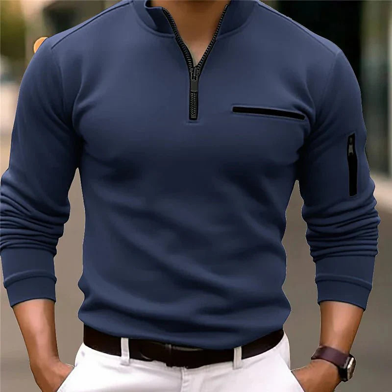 Tom Men's quarter-zip polo shirt