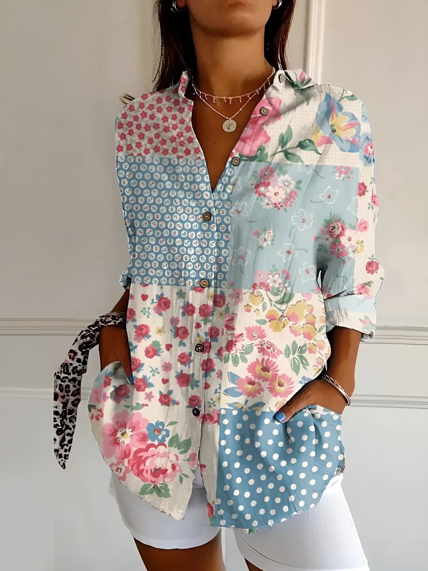 Roseanne Floral Breeze Button-Up Shirt