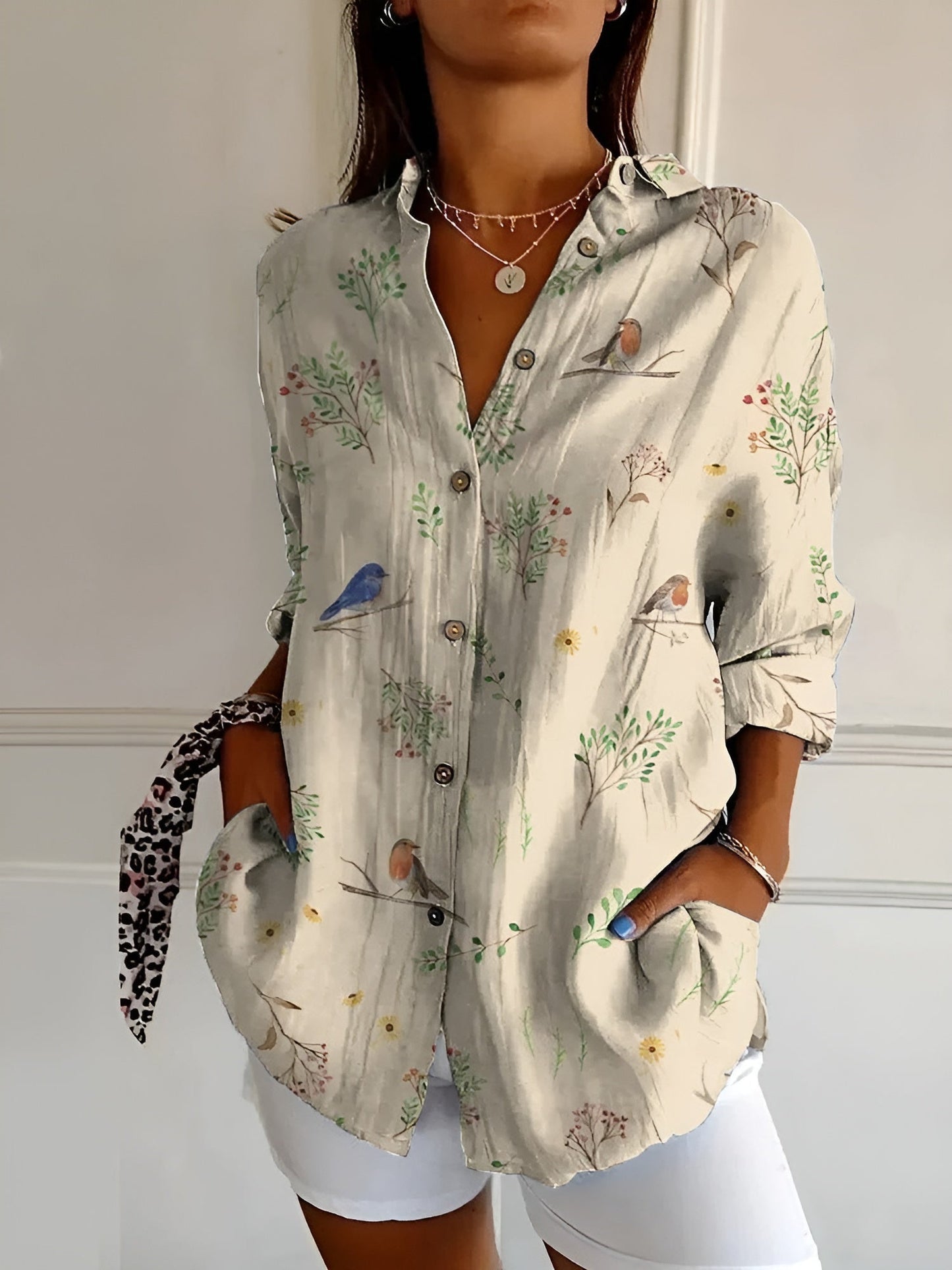 Roseanne Floral Breeze Button-Up Shirt
