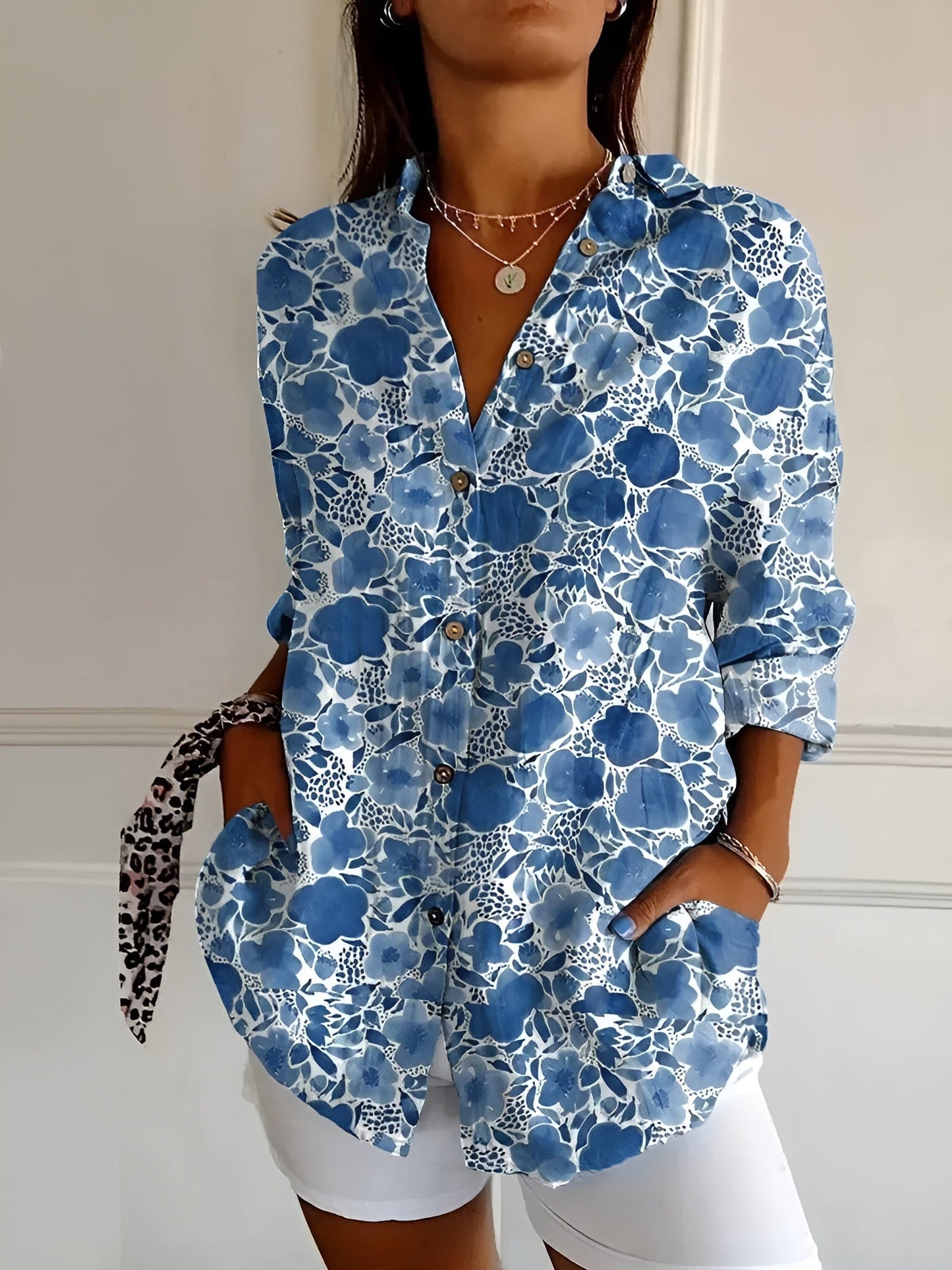 Roseanne Floral Breeze Button-Up Shirt