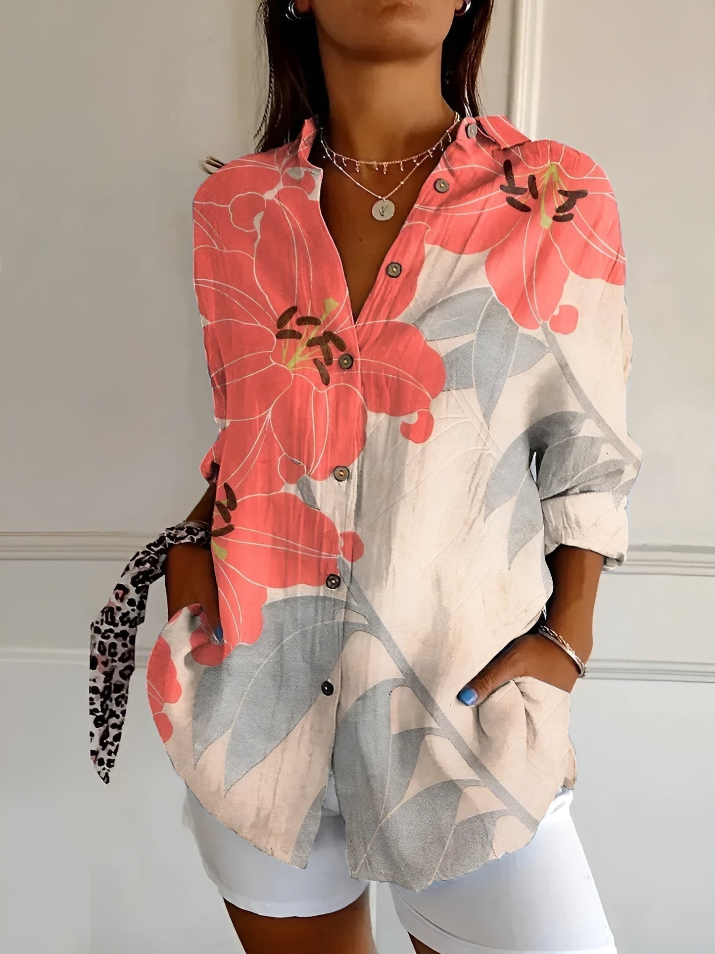Roseanne Floral Breeze Button-Up Shirt