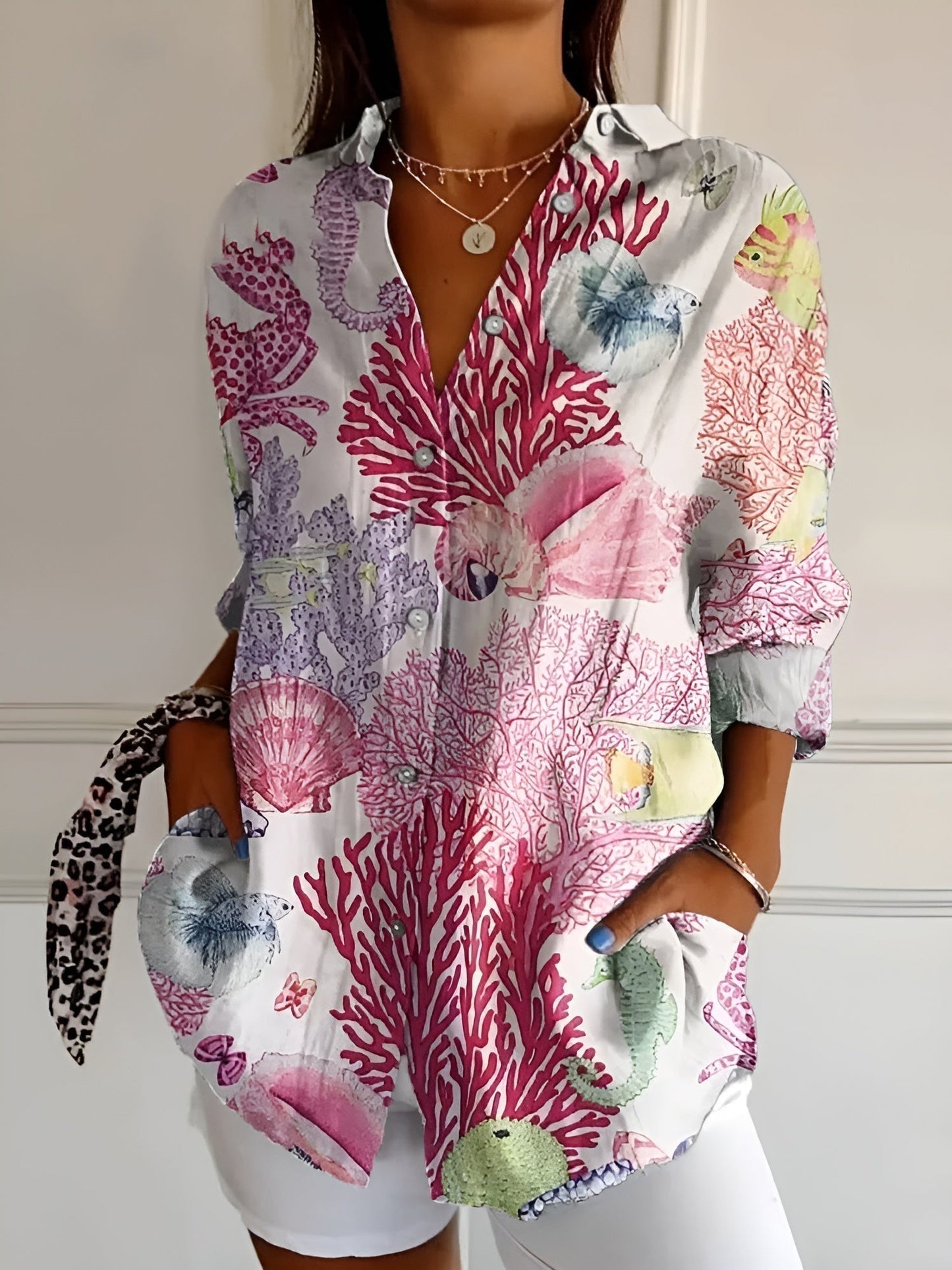 Roseanne Floral Breeze Button-Up Shirt