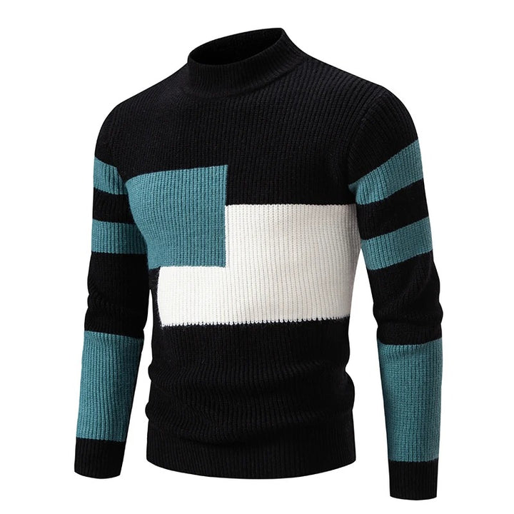 Steve Knitted sweater with stand-up collar