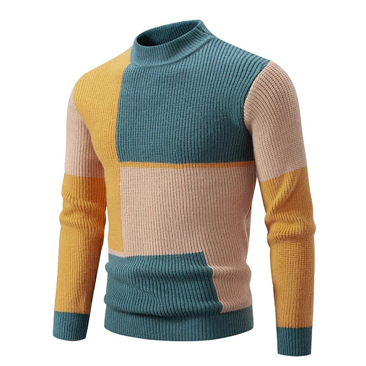 Steve Knitted sweater with stand-up collar