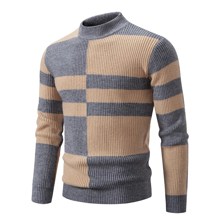Steve Knitted sweater with stand-up collar