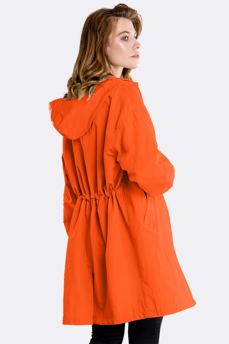 Rachel Water-Resistant Oversized Hooded Windbreaker