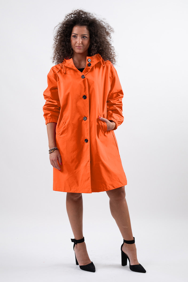 Rachel Water-Resistant Oversized Hooded Windbreaker