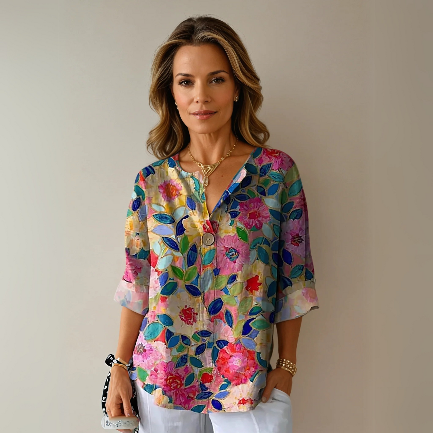Aaliyah Chic Floral Print Blouse