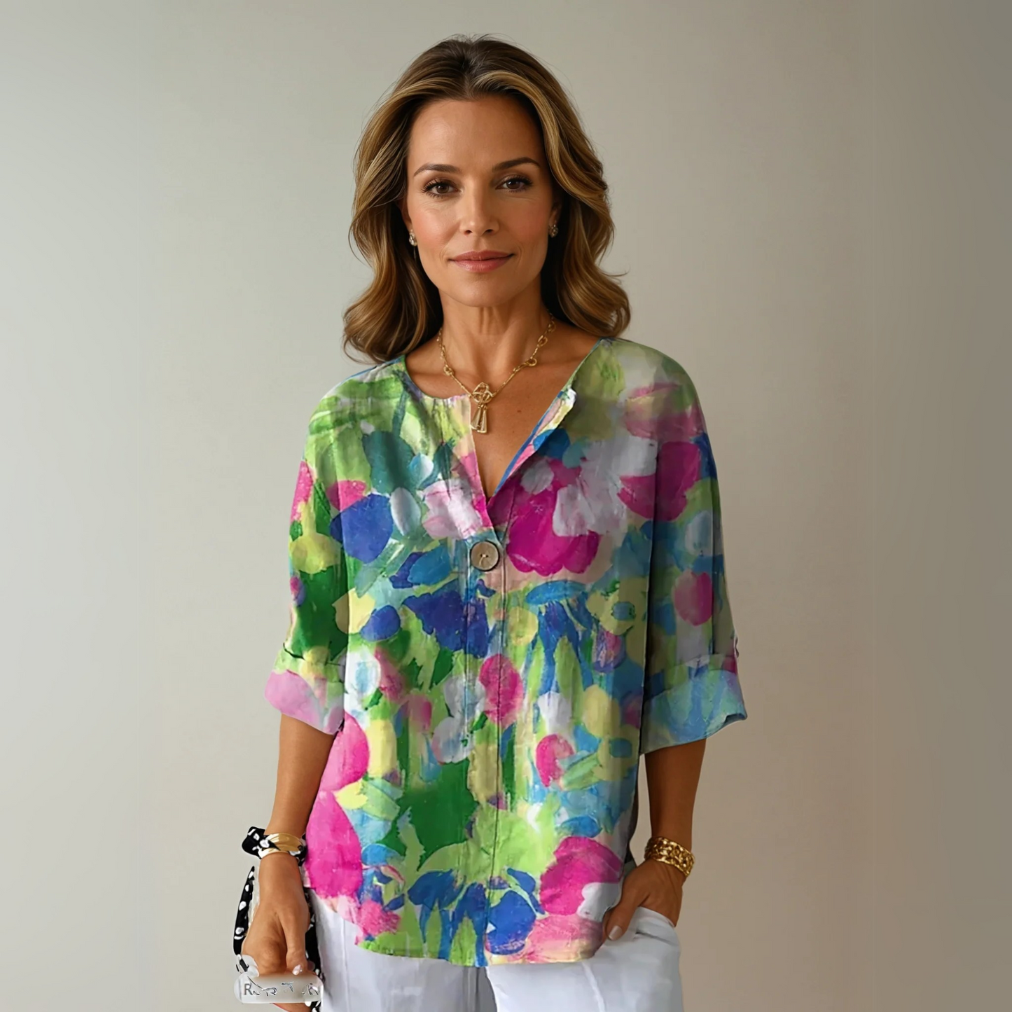 Aaliyah Chic Floral Print Blouse